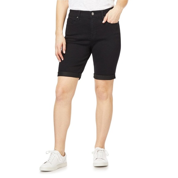 Angels Forever NWT black plus size 24W stretch Bermuda shorts - Picture 1 of 14